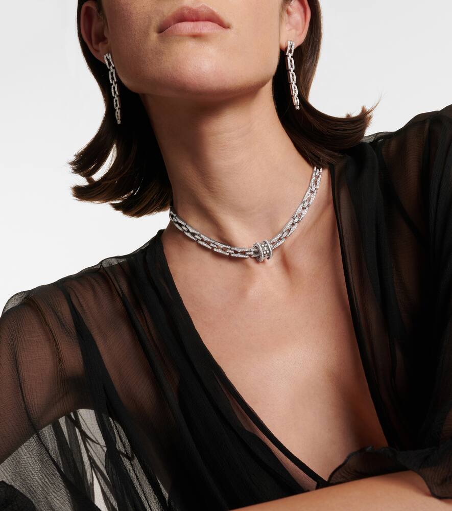 B.zero1 18kt white gold necklace with diamonds