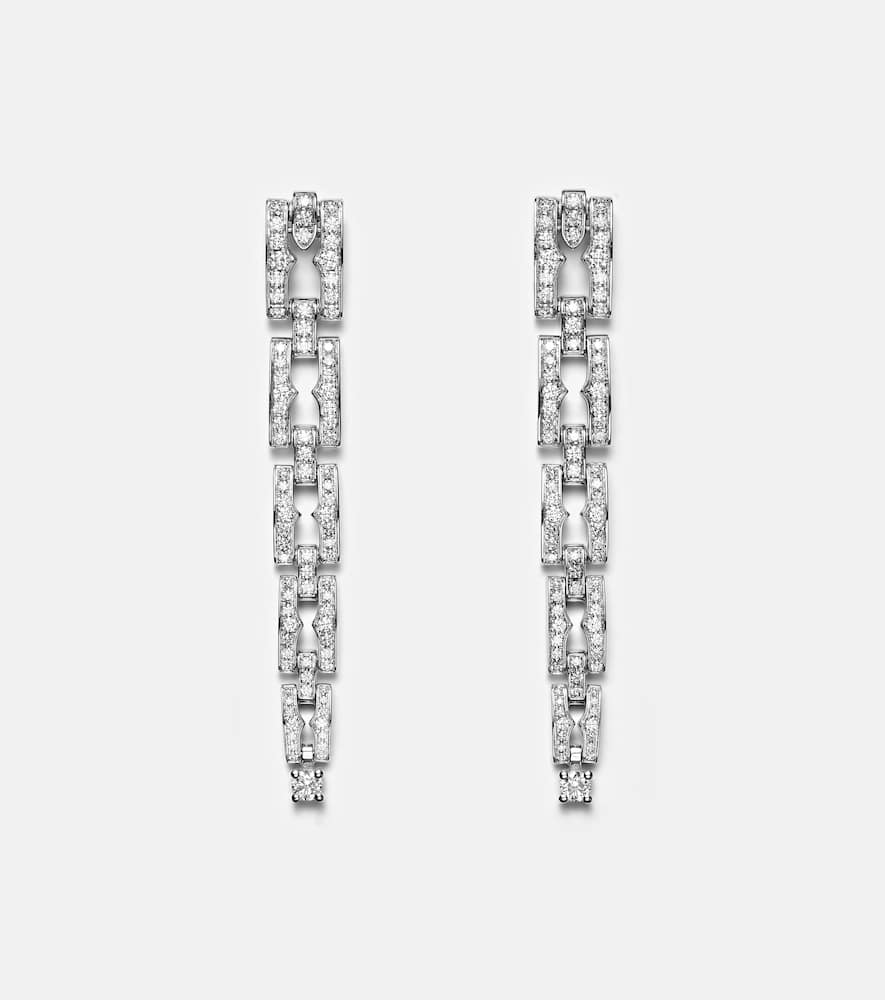 B.Zero1 18kt white gold drop earrings with diamonds