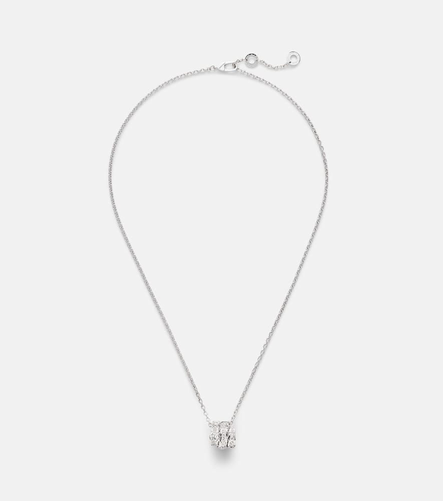 Serpenti Viper 18kt white gold pendant necklace with diamonds
