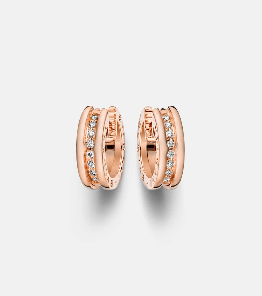 B.zero1 18kt rose gold earrings with diamonds