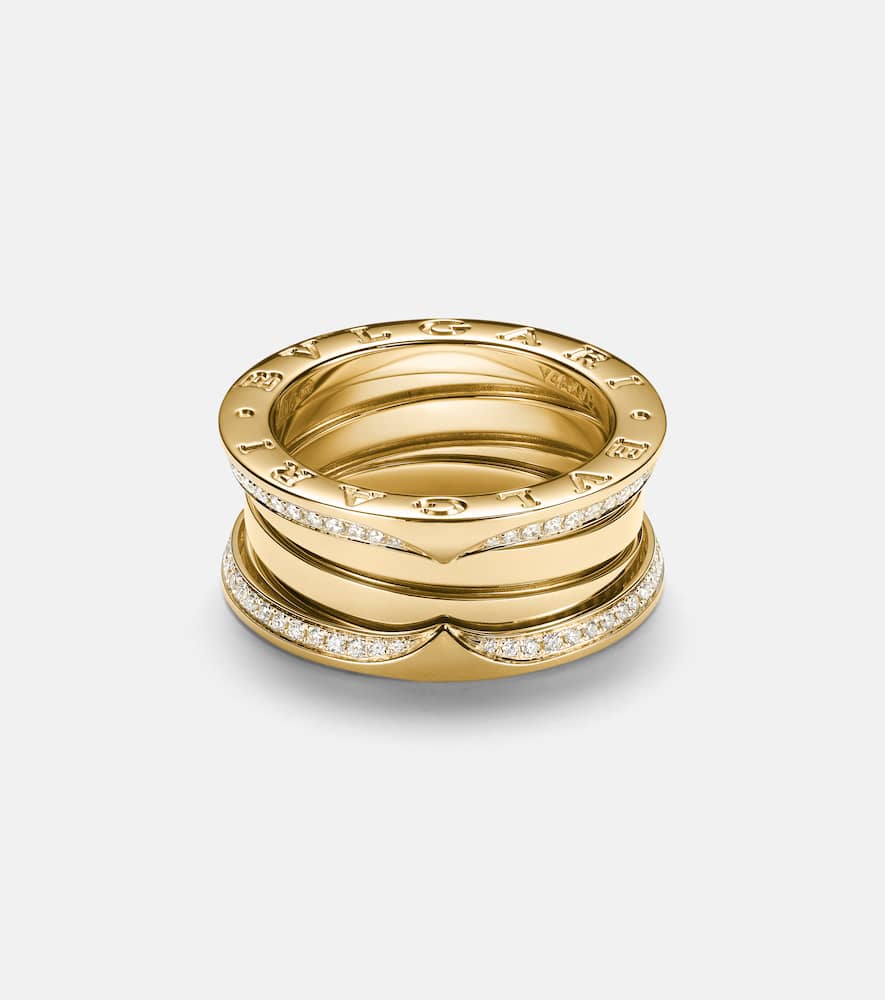 B.zero1 18kt gold ring with diamonds