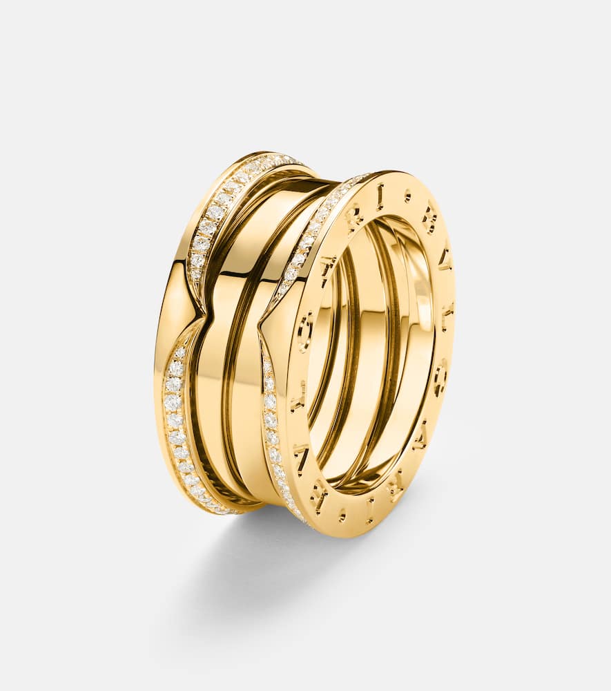 B.zero1 18kt gold ring with diamonds