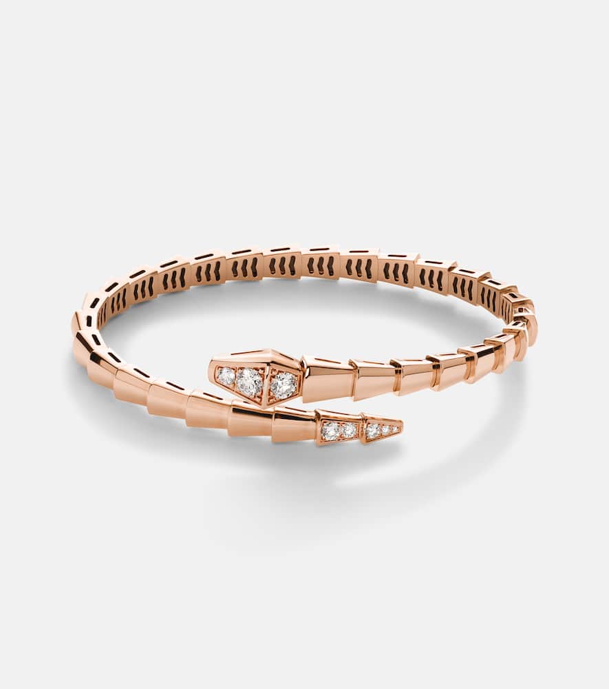 Serpenti Viper 18kt rose gold bracelet with diamonds
