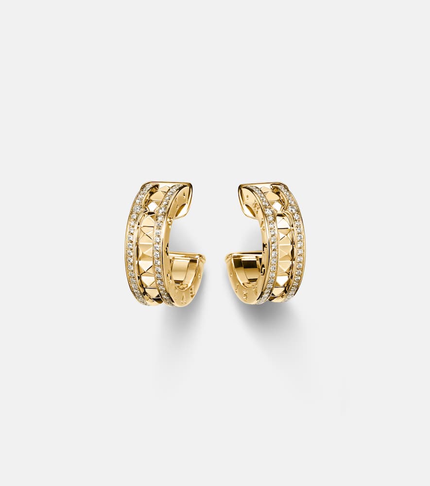 B.zero1 18kt gold hoop earrings with diamonds