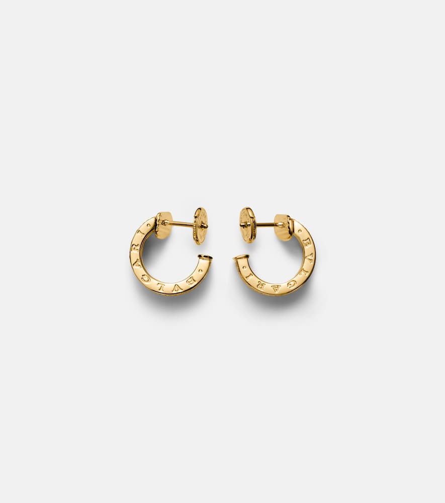 B.zero1 18kt gold hoop earrings with diamonds