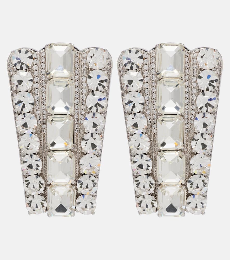 Crystal-embellished drop earrings