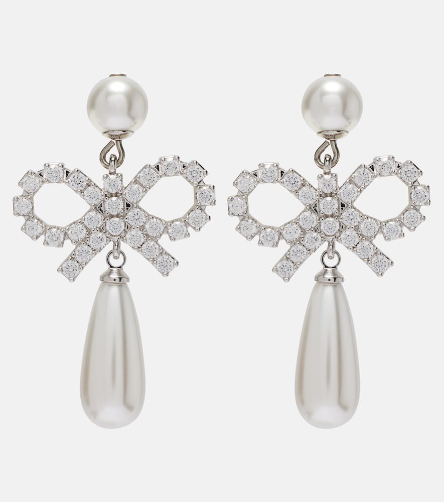 Faux pearl drop earrings