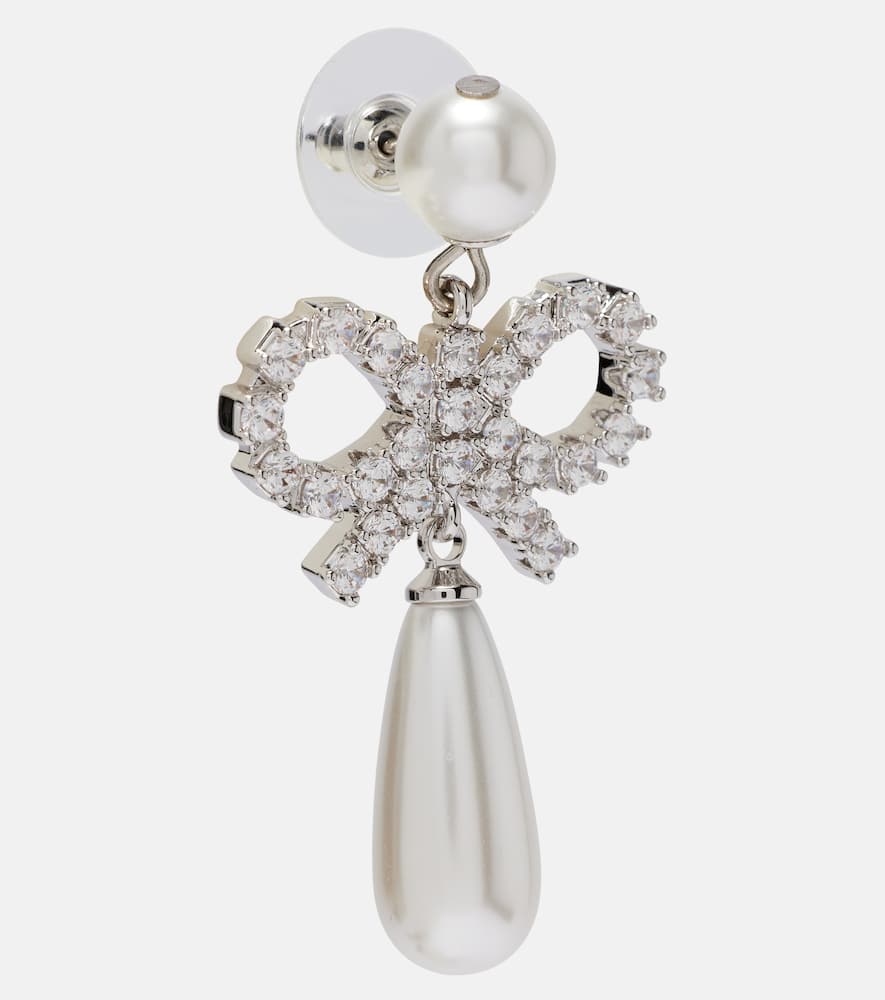 Faux pearl drop earrings