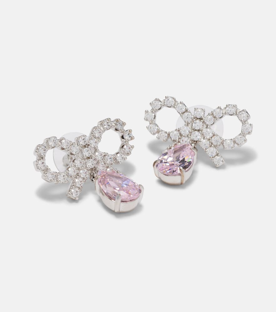 Micro Bow embellished earrings