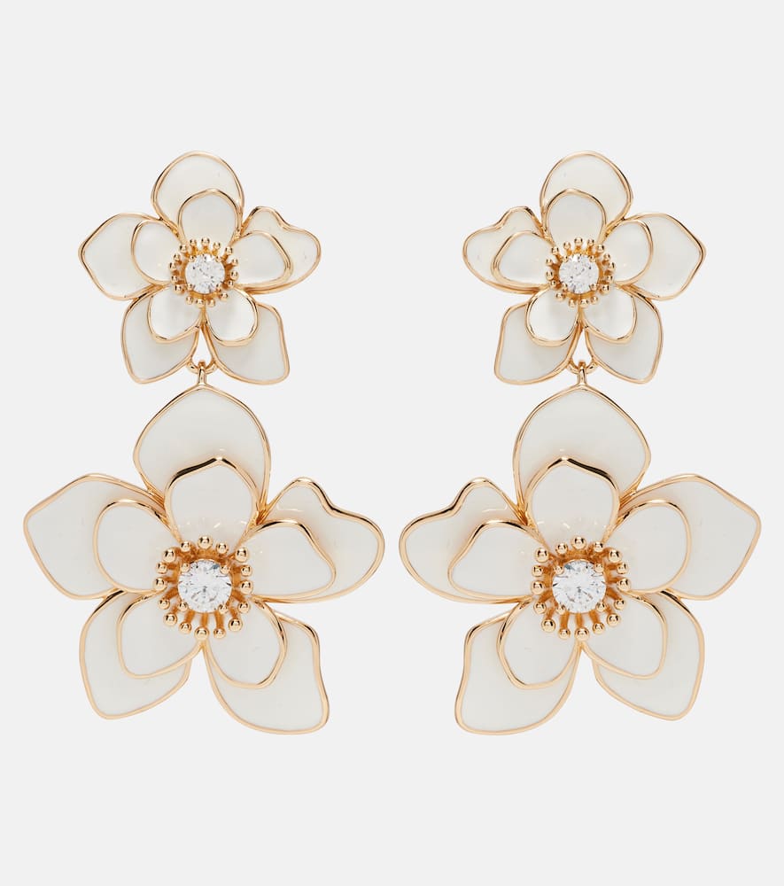 Enamel drop earrings