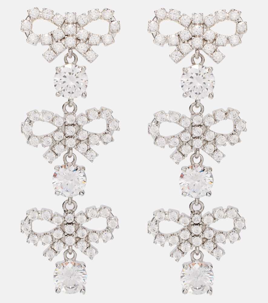 Crystal-embellished drop earrings