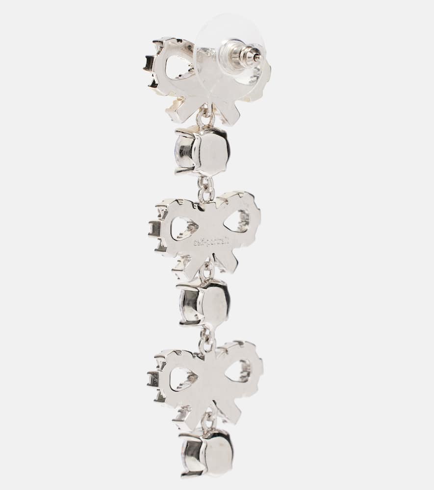Crystal-embellished drop earrings