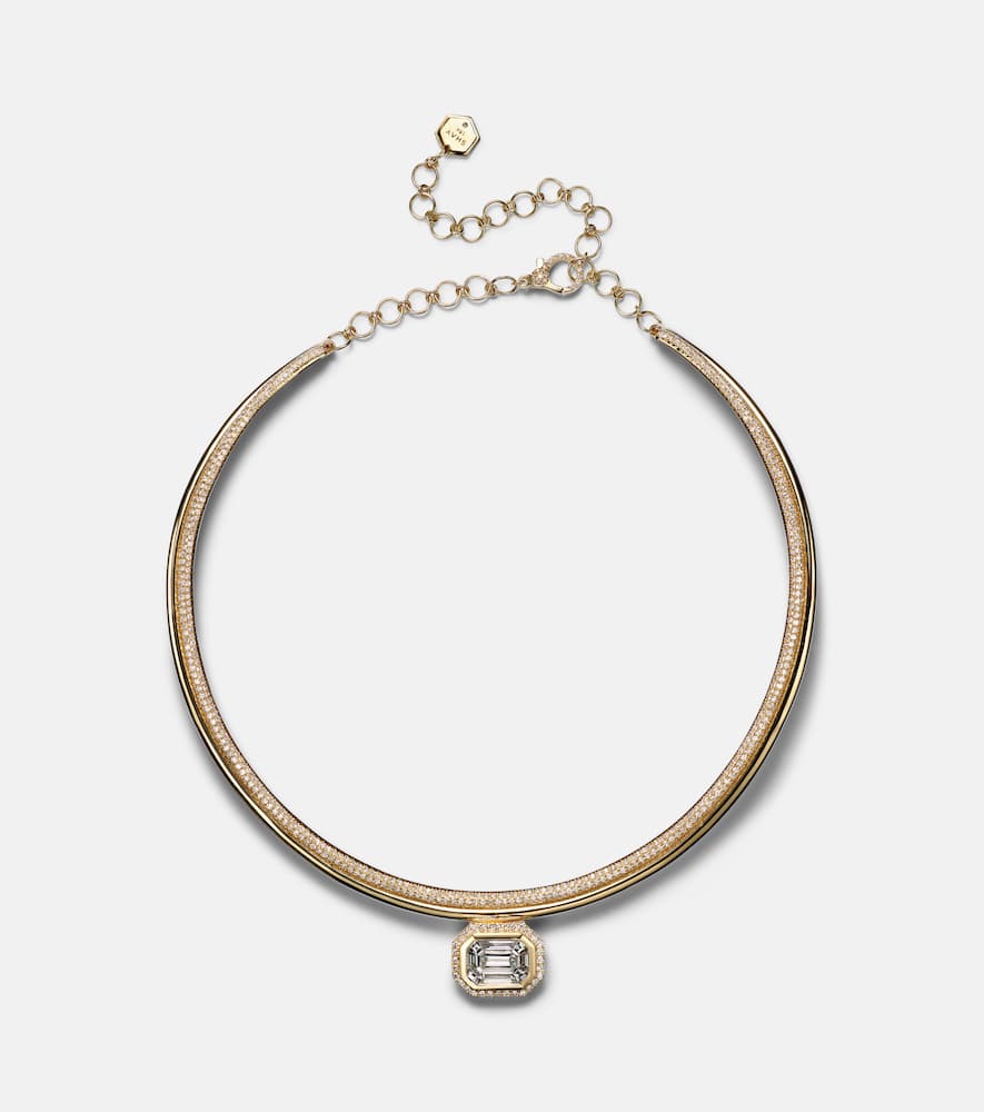 18kt gold necklace with diamonds