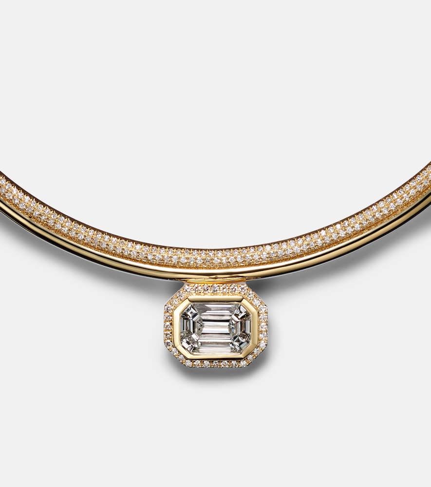 18kt gold necklace with diamonds