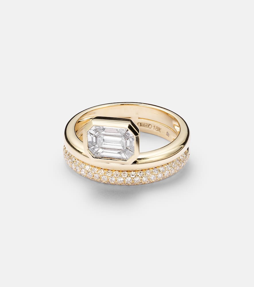 18kt gold ring with diamonds