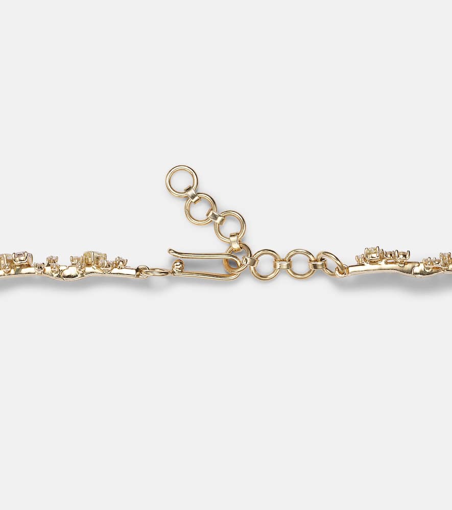 18kt gold choker with diamonds