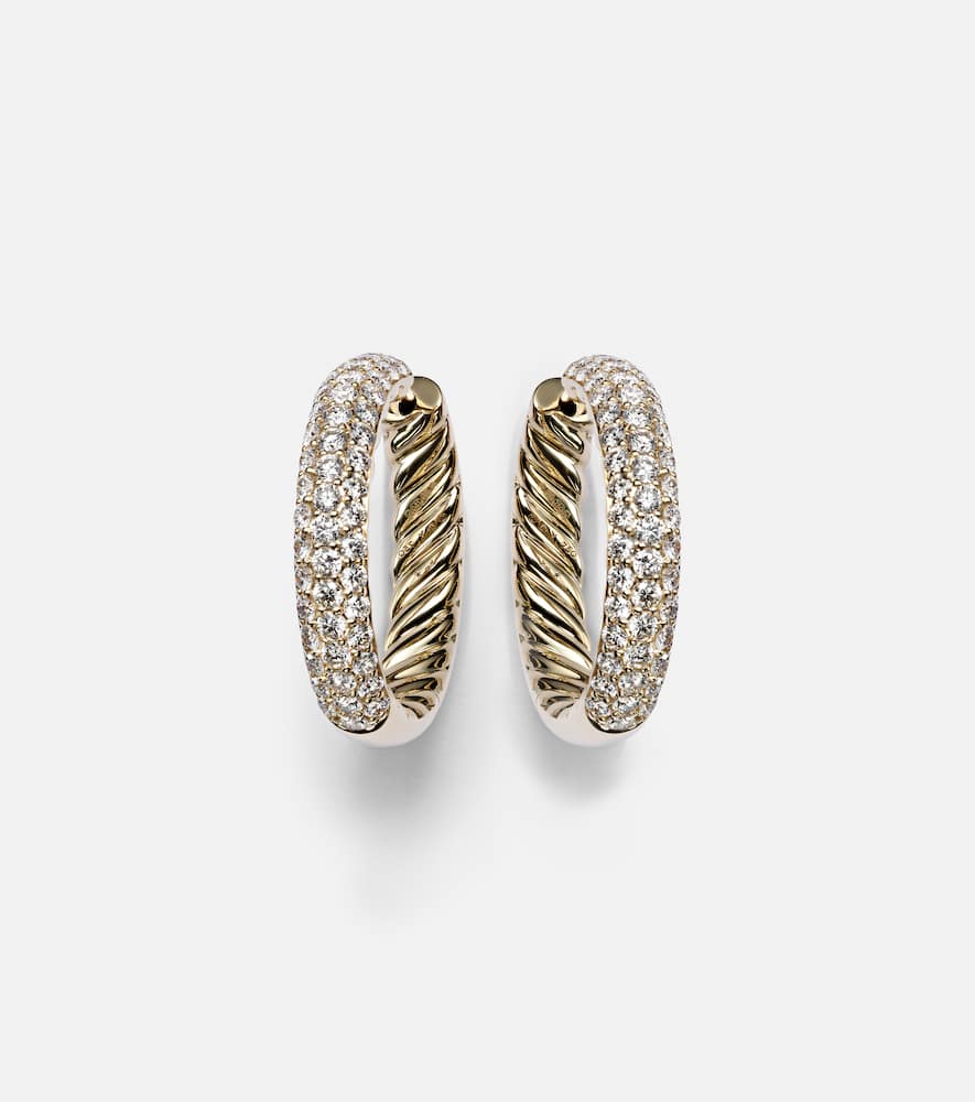 DY Mercer 18kt gold hoop earrings with diamonds