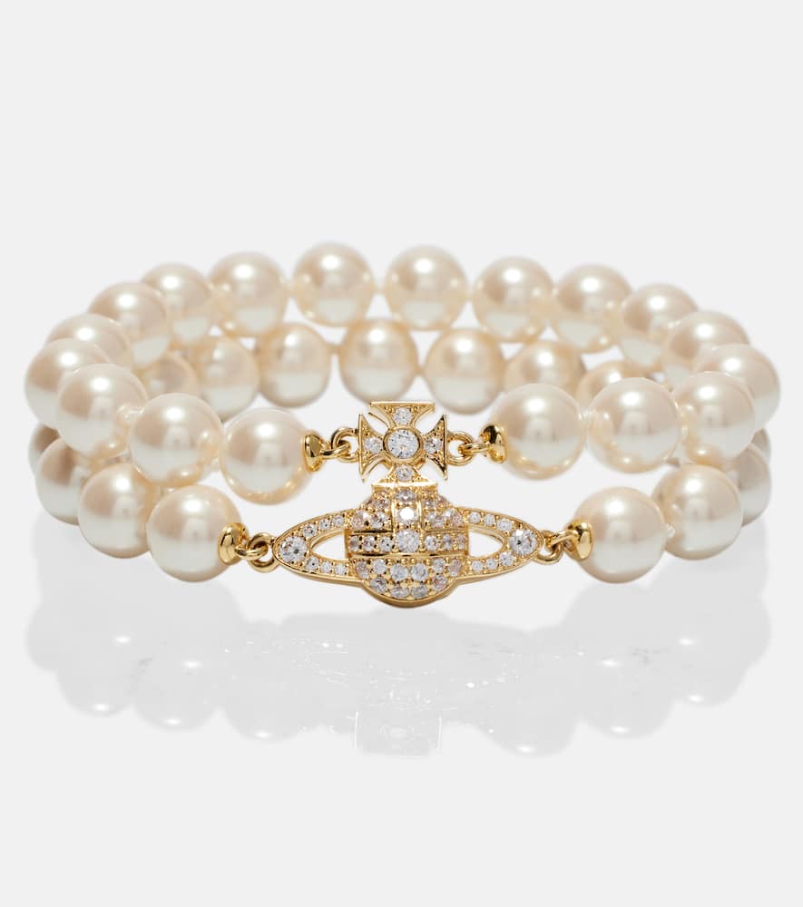 Graziella embellished faux pearl bracelet