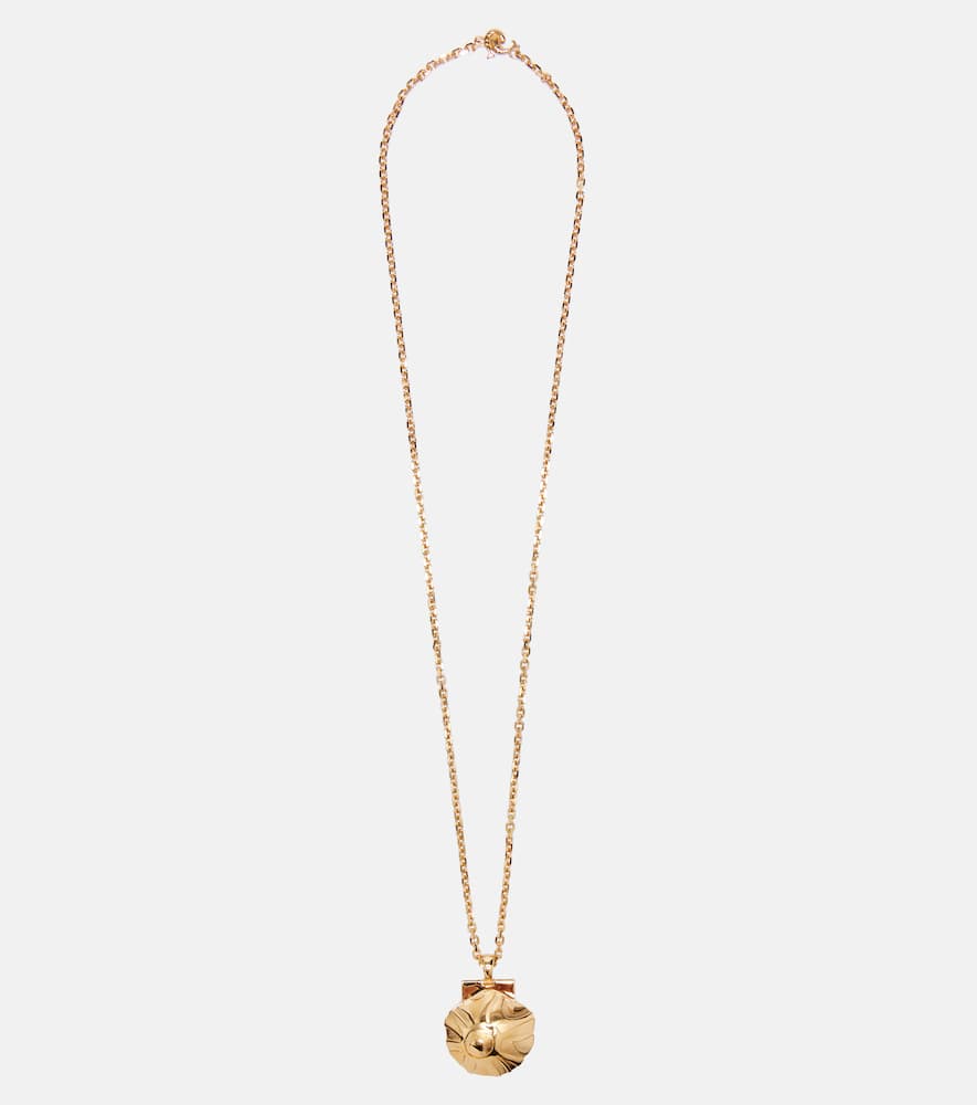 Shell locket necklace
