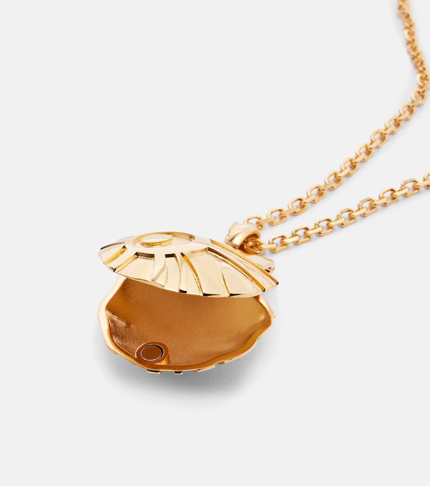 Shell locket necklace