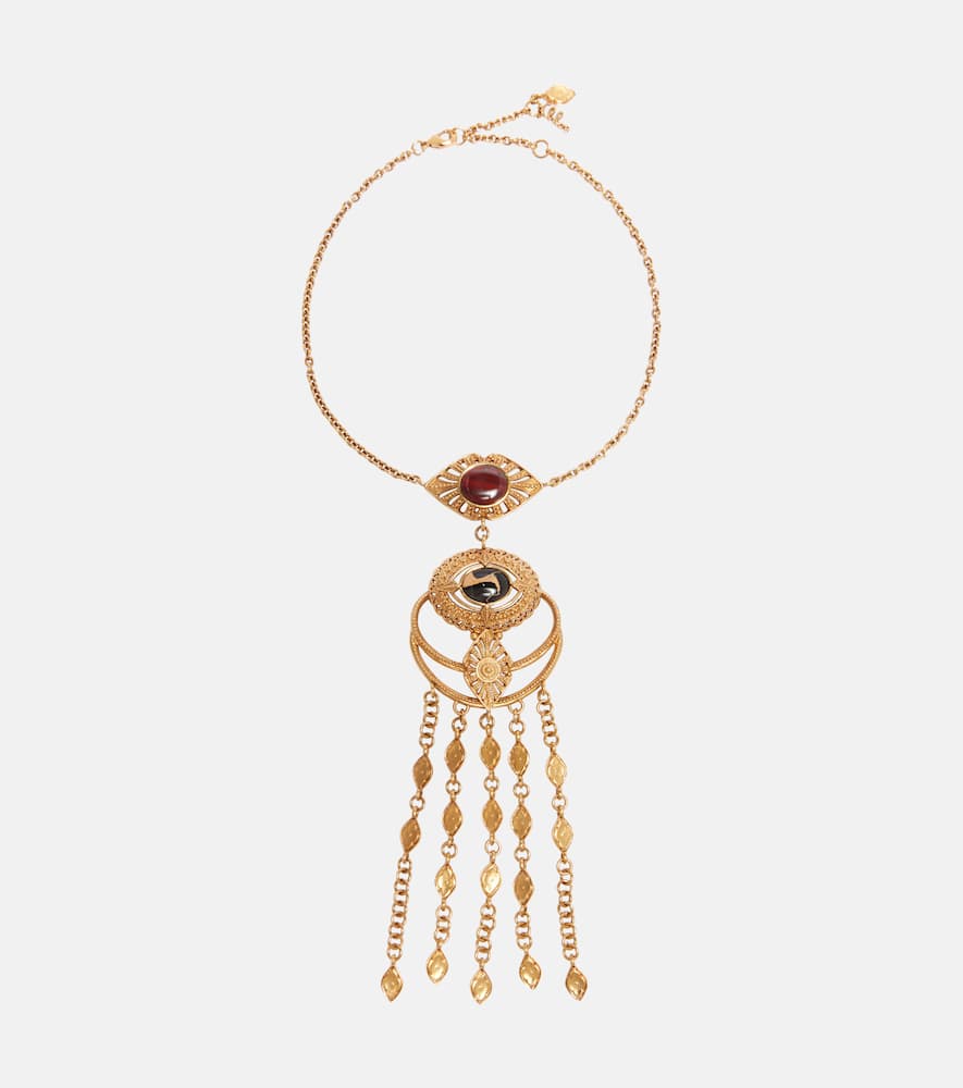 Chloé Amulet embellished pendant necklace