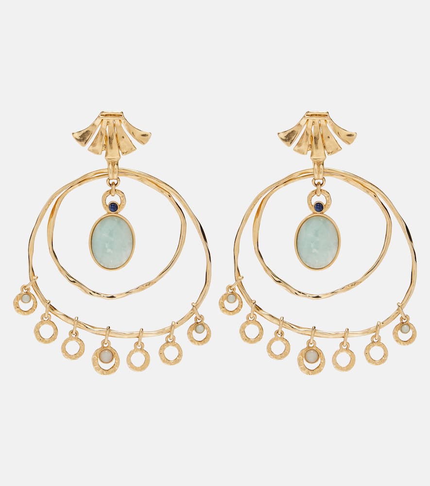 Chloé Chloé Sunflower embellished drop earrings