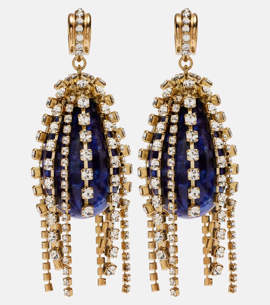 Chloé Crystal-embellished drop earrings