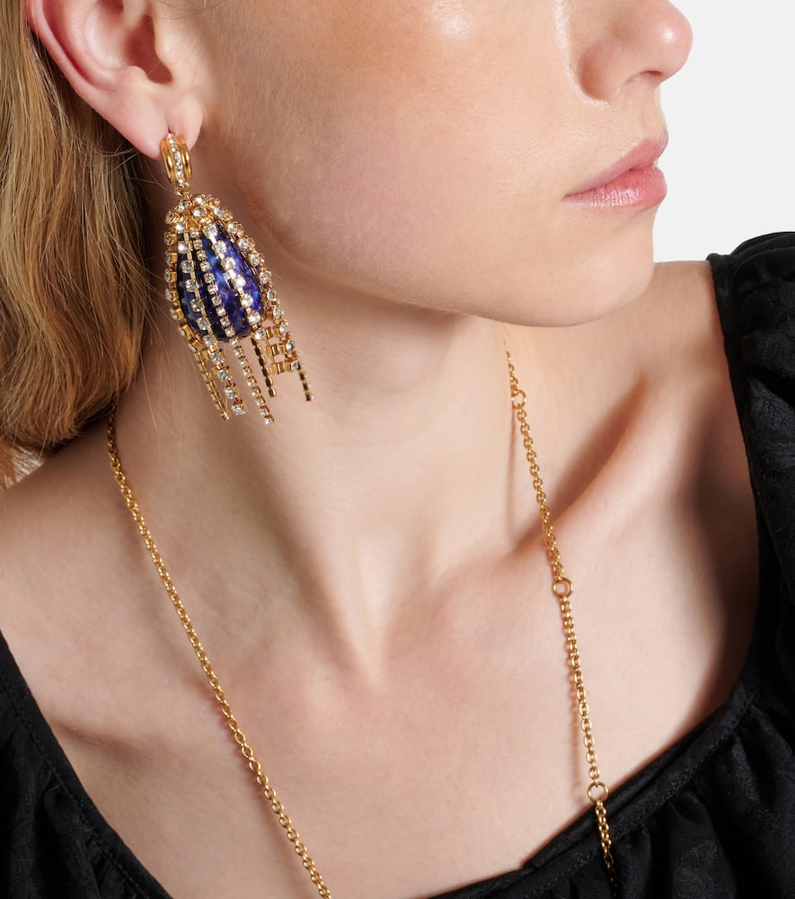Chloé Crystal-embellished drop earrings