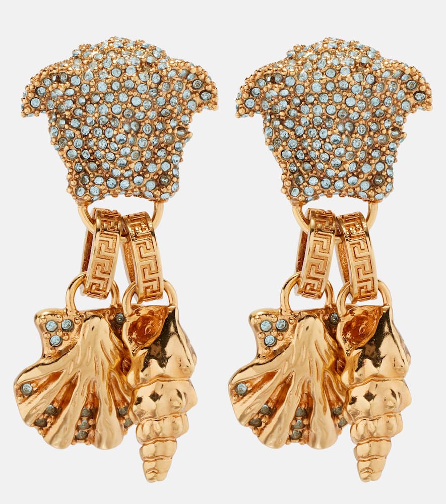 La Medusa embellished drop earrings