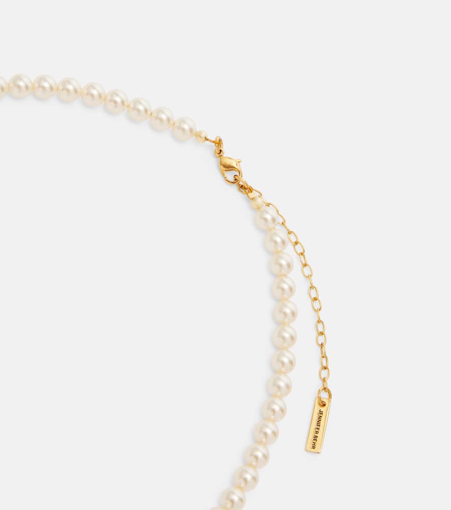 Siren faux pearl gold-plated necklace
