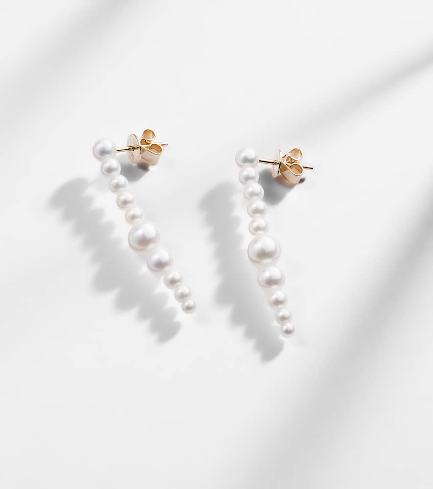 Sienna Moon 14kt gold drop earrings with pearls