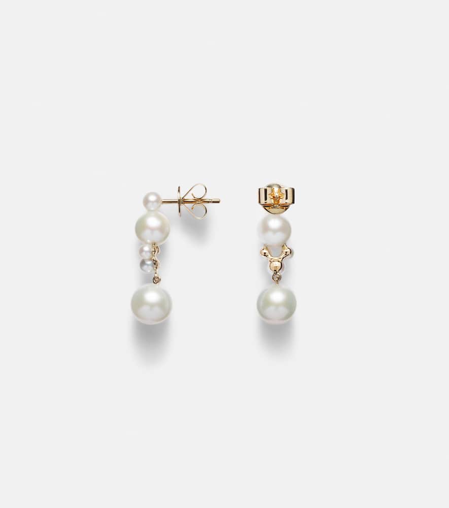 Luna 14kt gold earrings with freshwater pearls