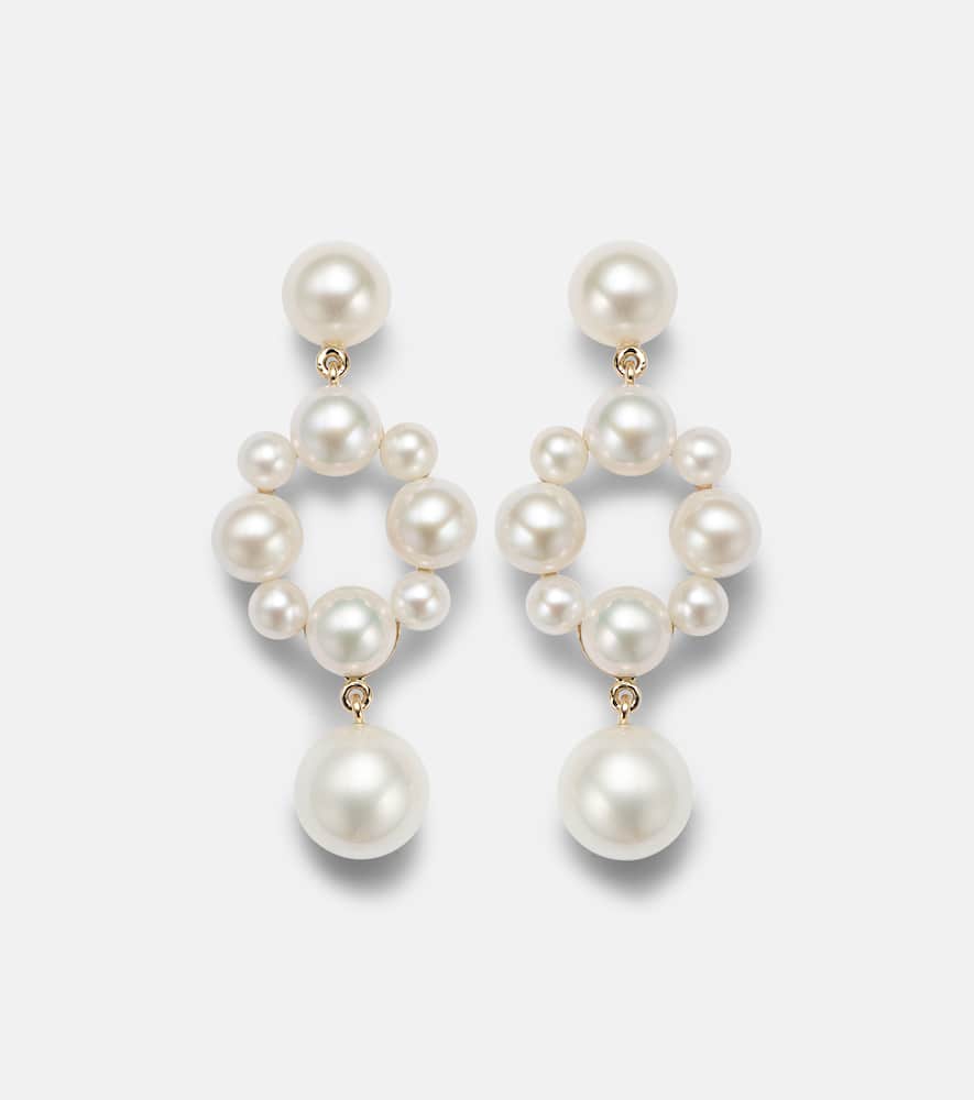 14kt gold earrings with freshwater pearls
