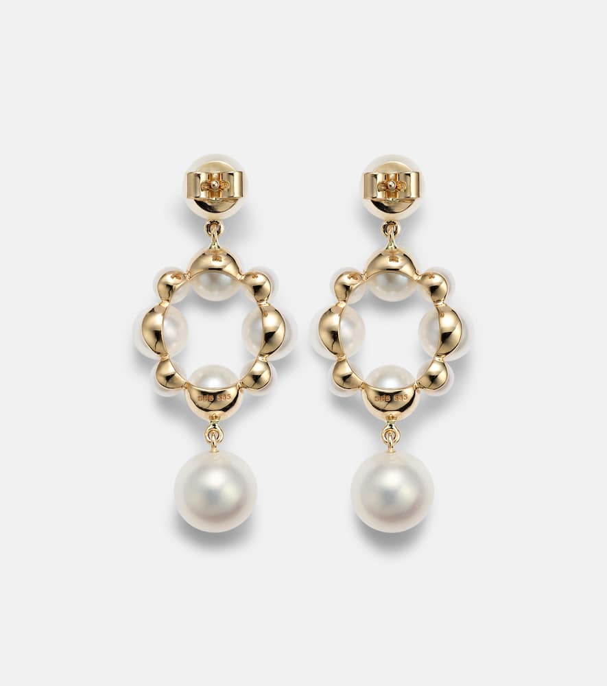 14kt gold earrings with freshwater pearls