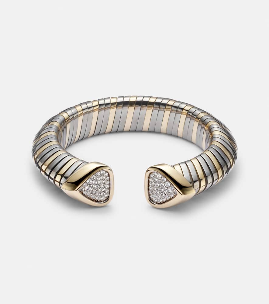 Trisola 18kt gold bracelet with diamonds