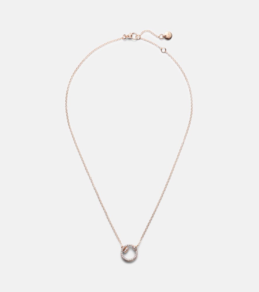Together 18kt rose gold chain necklace with diamonds