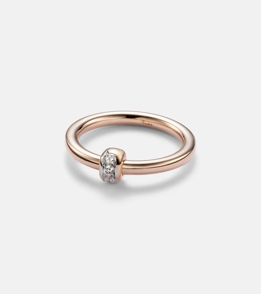 Together 18kt rose gold ring with diamonds