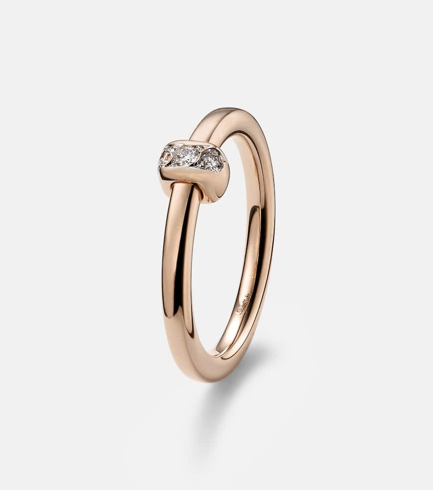 Together 18kt rose gold ring with diamonds