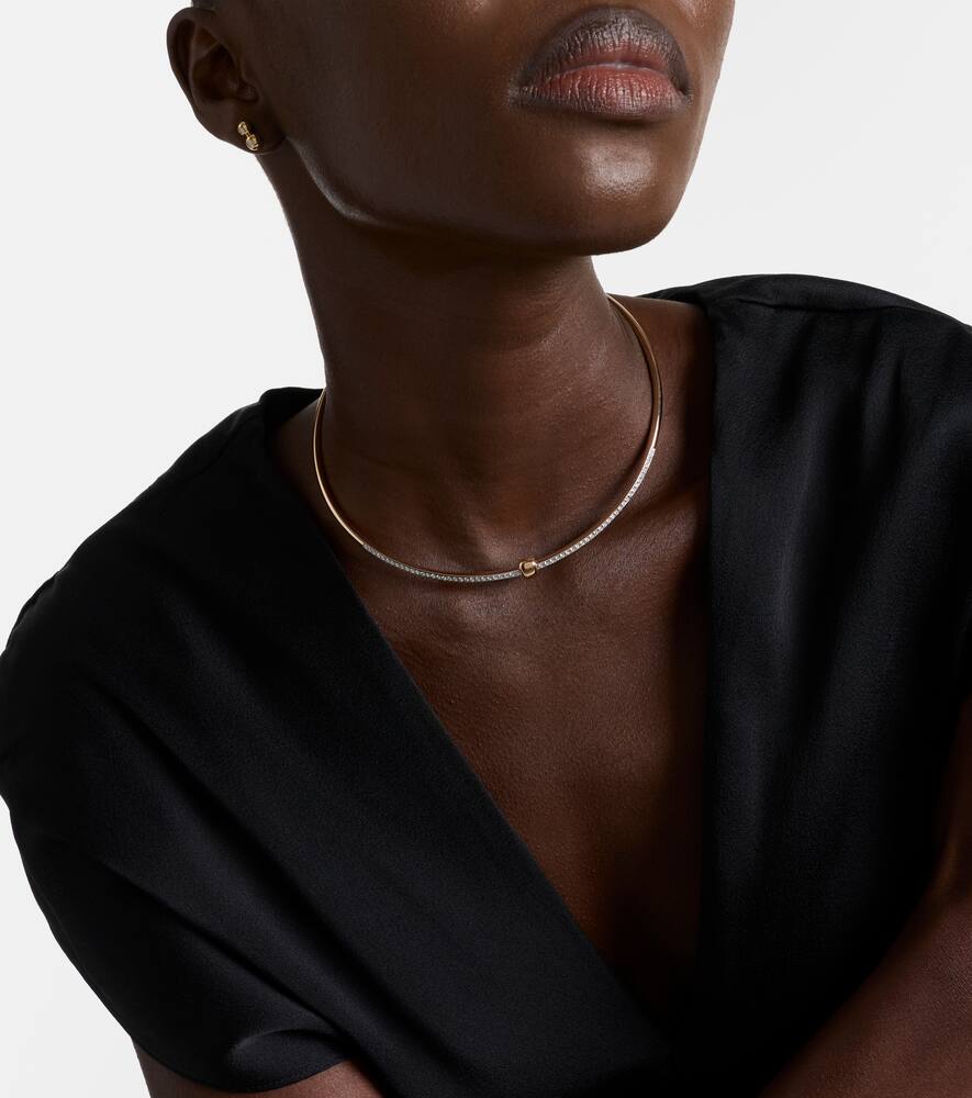 Together 18kt rose gold choker with diamonds