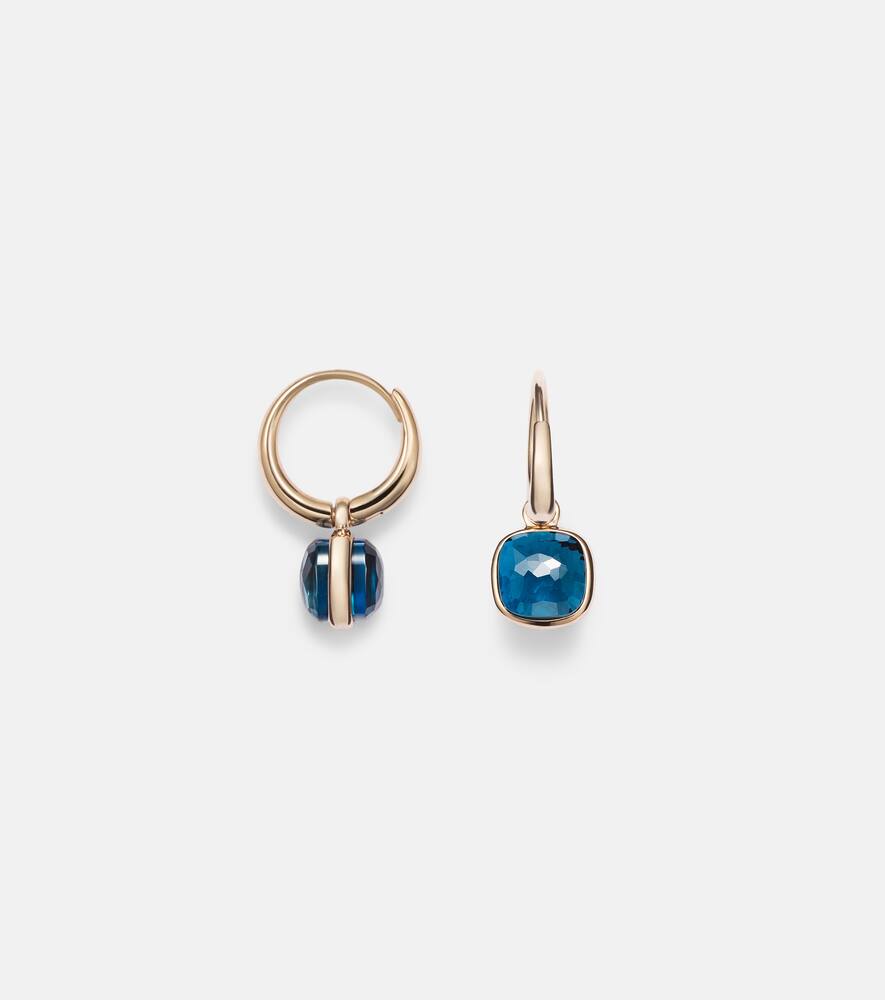 Nudo Mini 18kt rose gold earrings with topazes