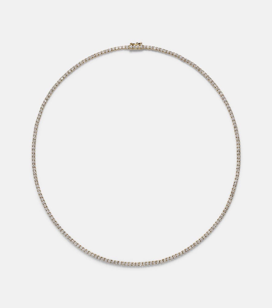 Hepburn 18kt gold choker with diamonds