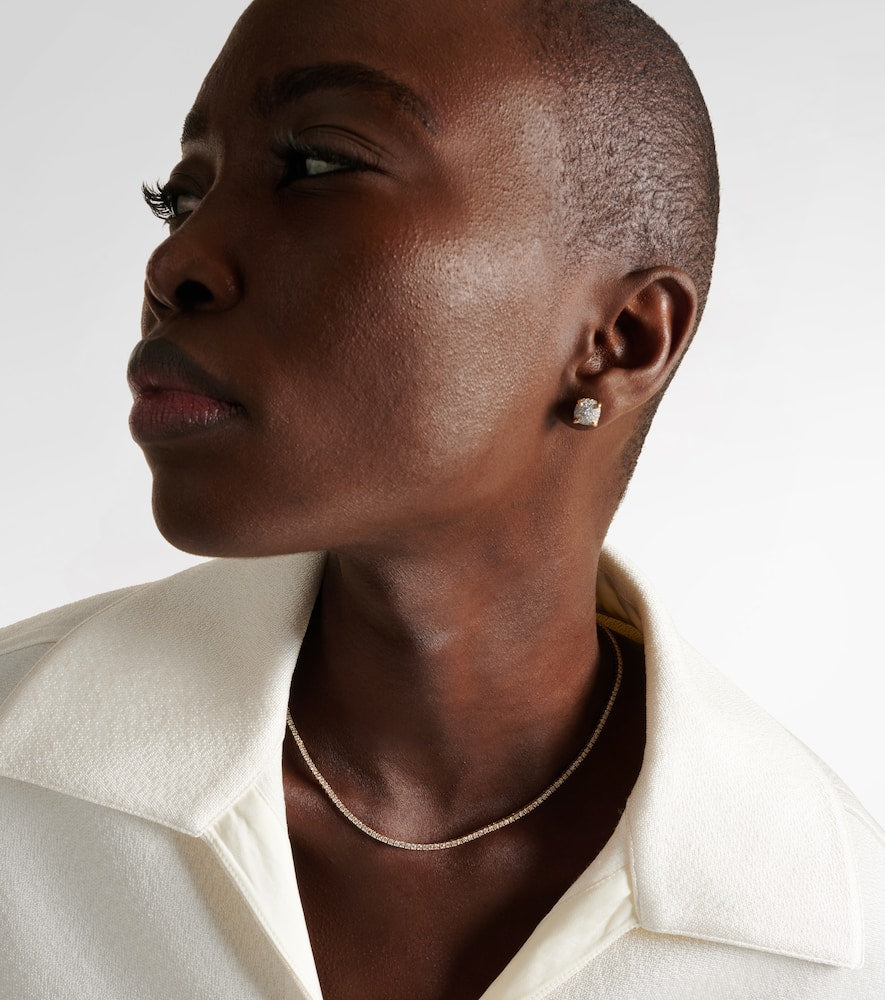 Hepburn 18kt gold choker with diamonds