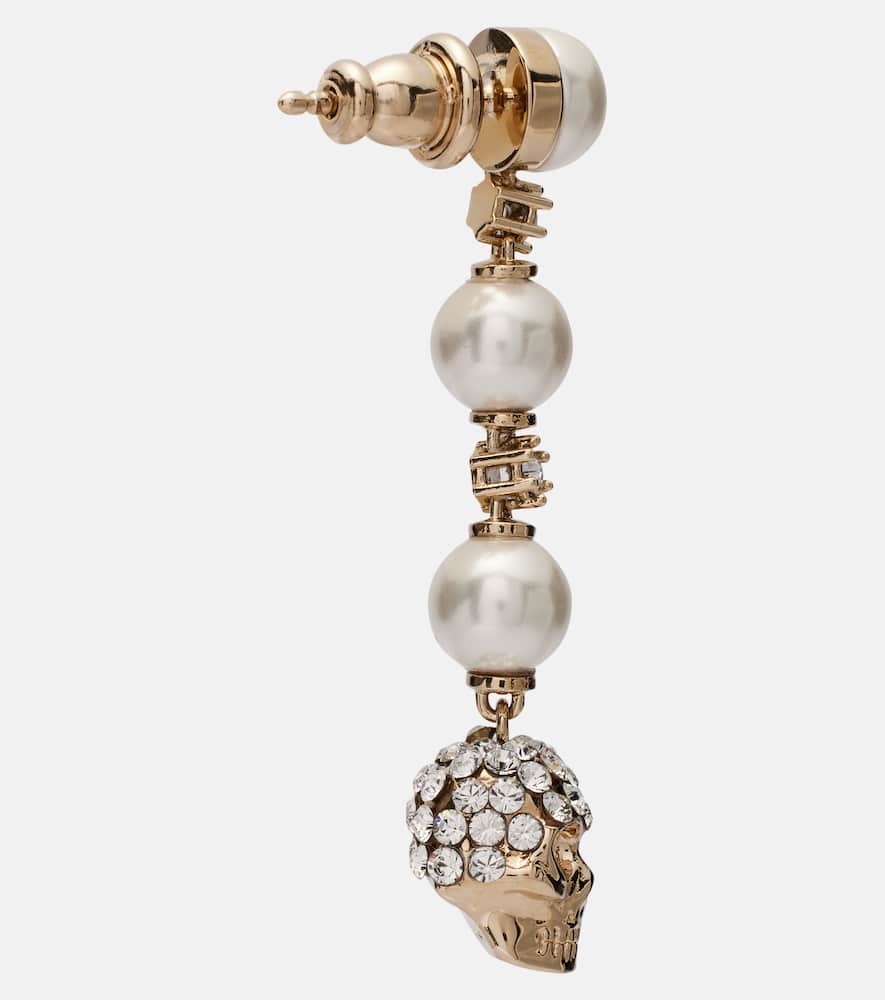 Crystal-embellished drop earrings
