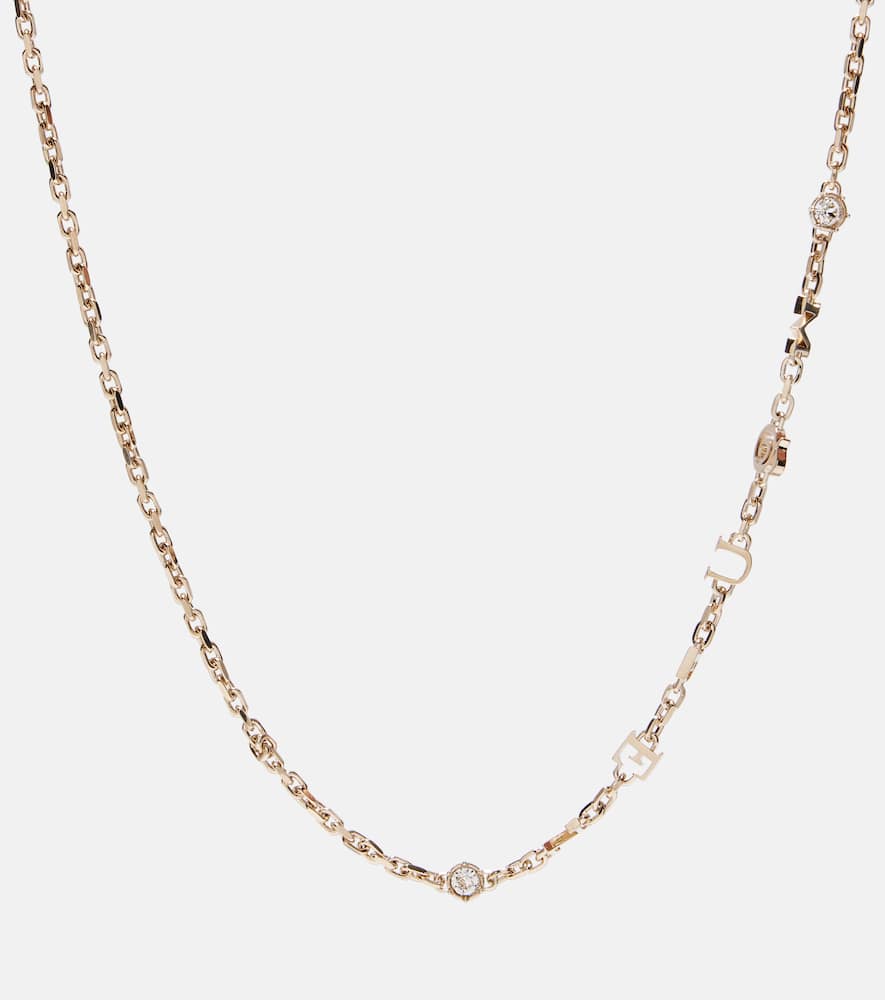 Embellished logo necklace