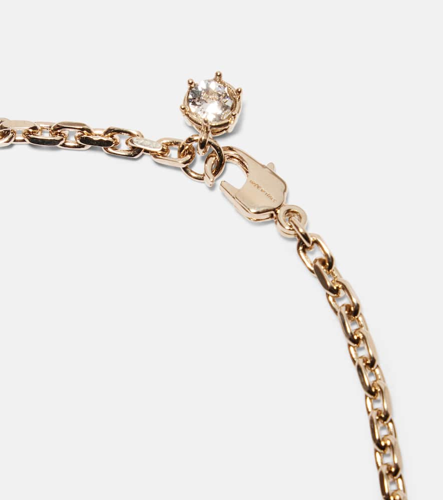 Embellished logo necklace