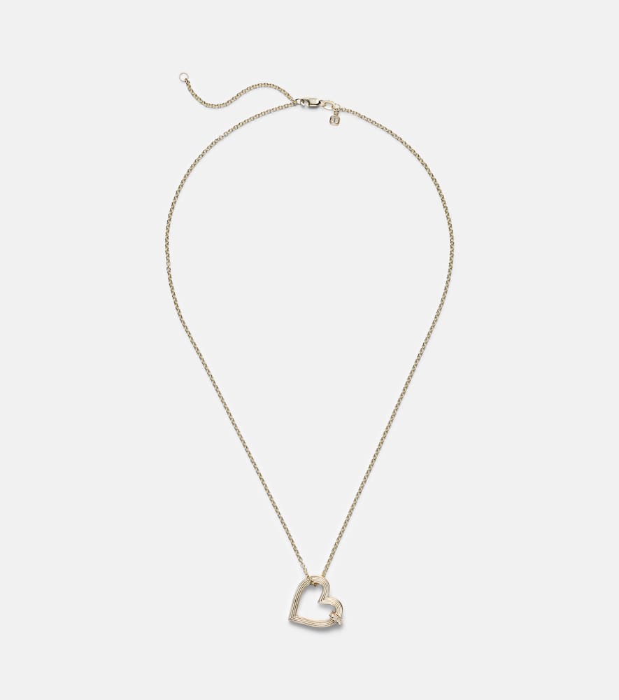 Lovebirds 14kt gold necklace with diamonds