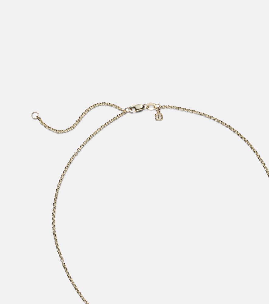 Lovebirds 14kt gold necklace with diamonds