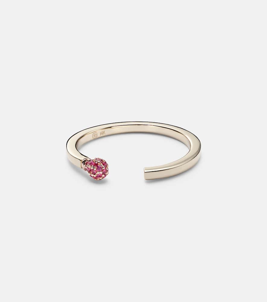 Match 14kt gold ring with rubies