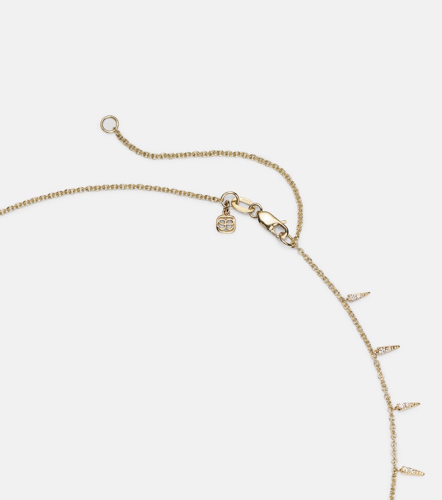 14kt gold necklace with diamonds