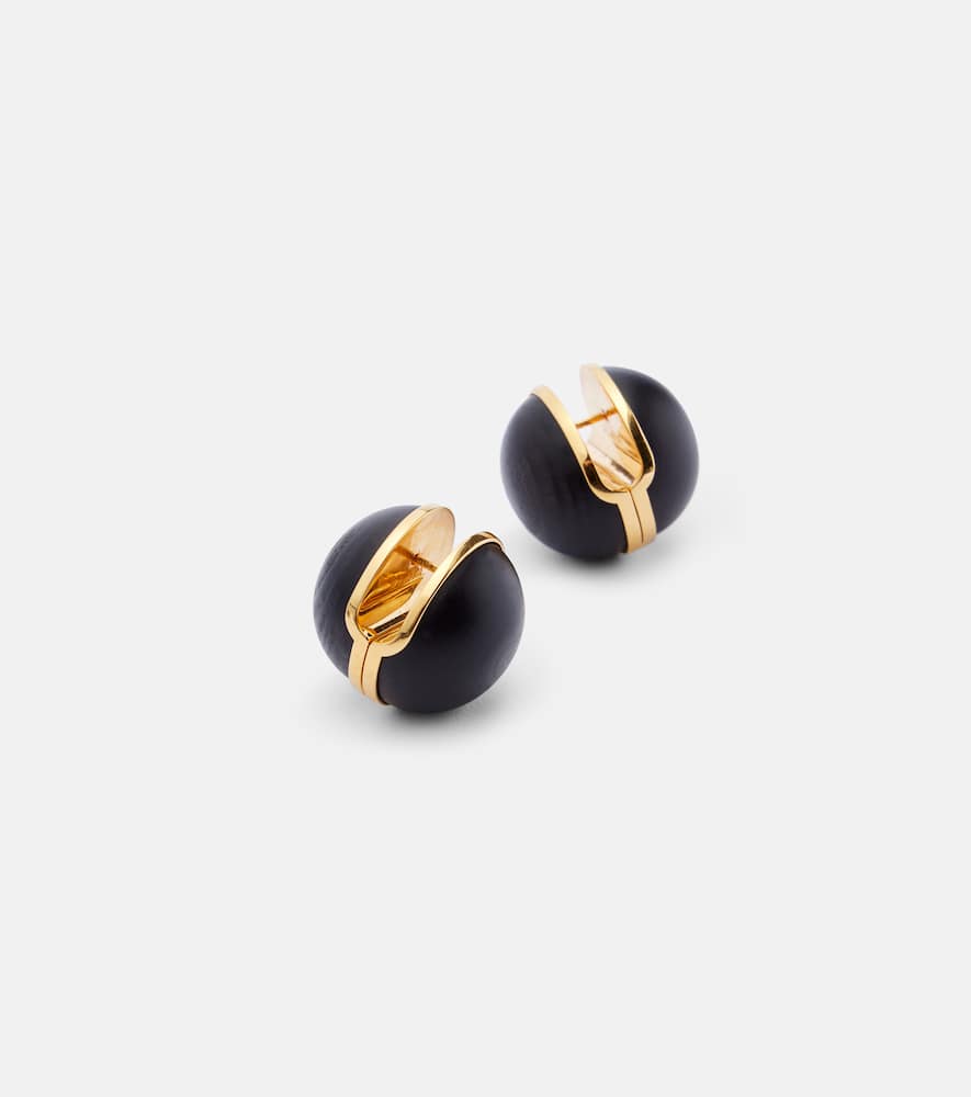 Alaïa Sphere wood earrings